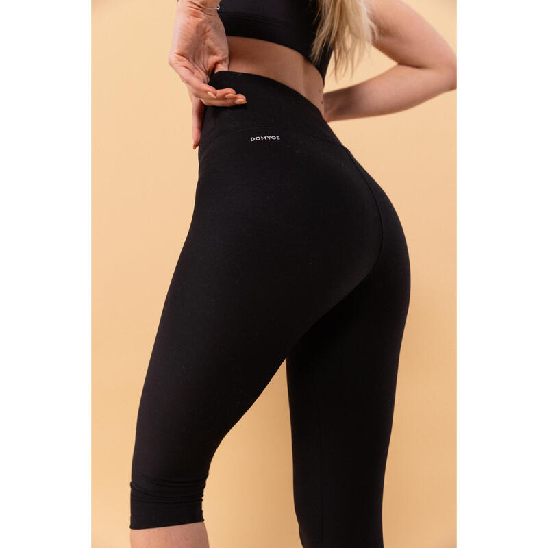 Kadın Kısa Fitness Taytı - Füme Siyah
