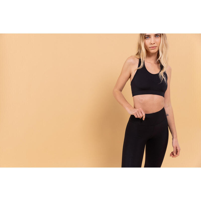 Kadın Kısa Fitness Taytı - Füme Siyah