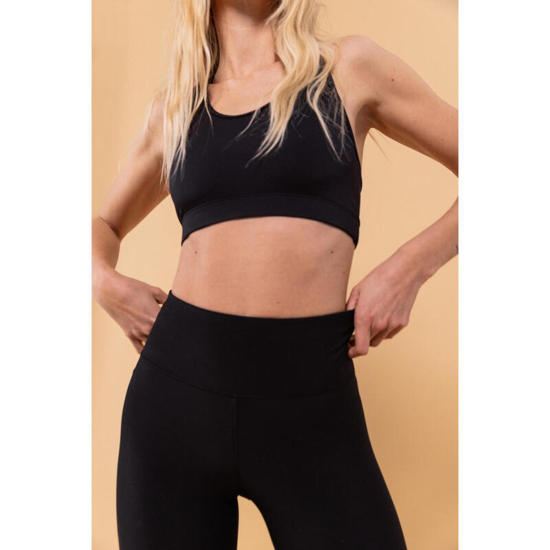 Kadın Kısa Fitness Taytı - Füme Siyah