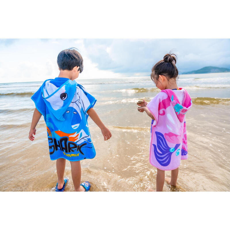 Surfing junior poncho mermaid pink