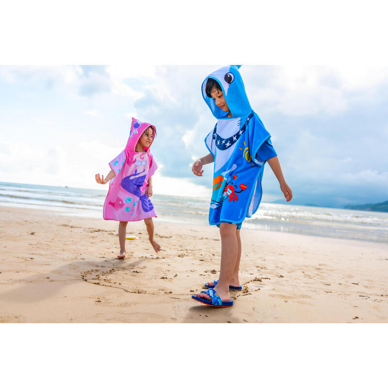 Surfing junior poncho mermaid pink