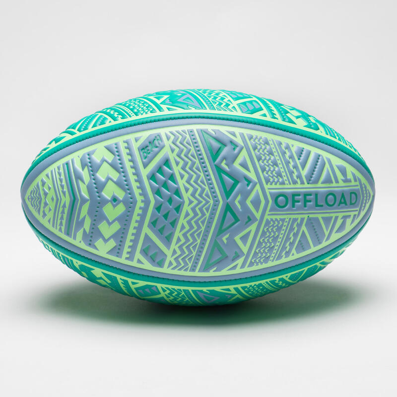 Minge Rugby R100 Maori Mărimea 4 Verde-Gri