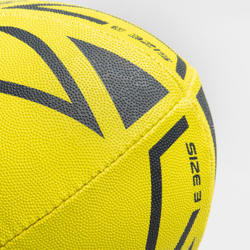 Balón de Rugby Offload Iniciación Talla 3 Amarillo