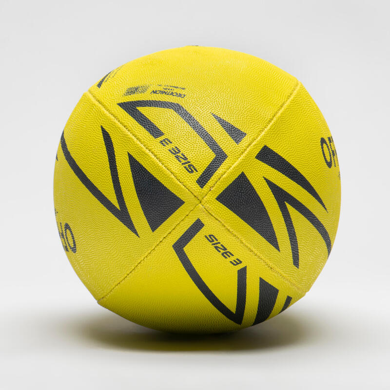 Ballon De Rugby Enfant Taille 3 - Inititation Light Jaune