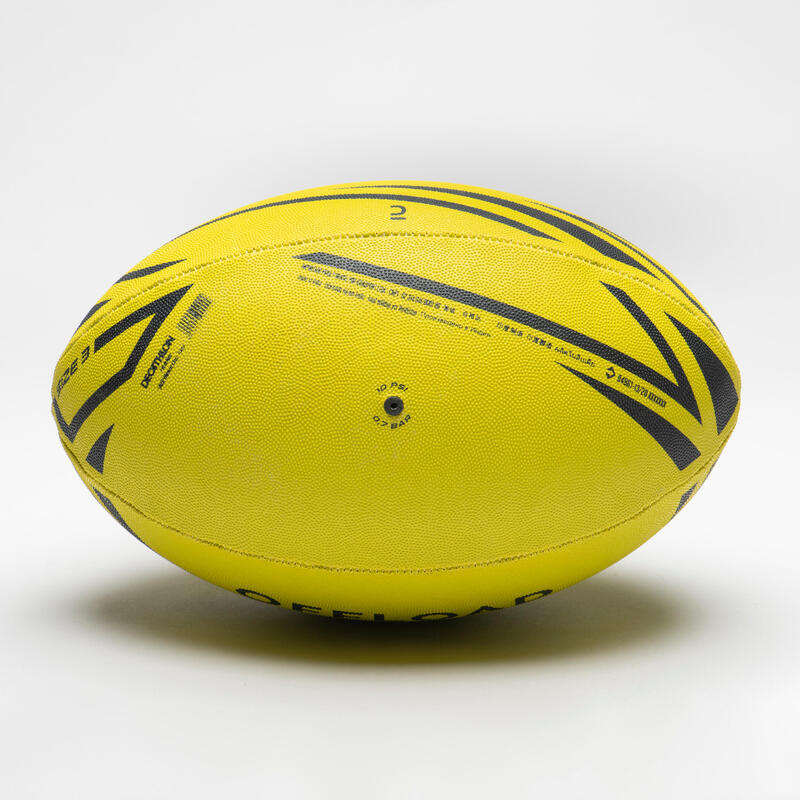 Size 3 Rugby Ball Initiation Yellow Decathlon