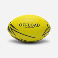 Balón de Rugby Offload Iniciación Talla 3 Amarillo