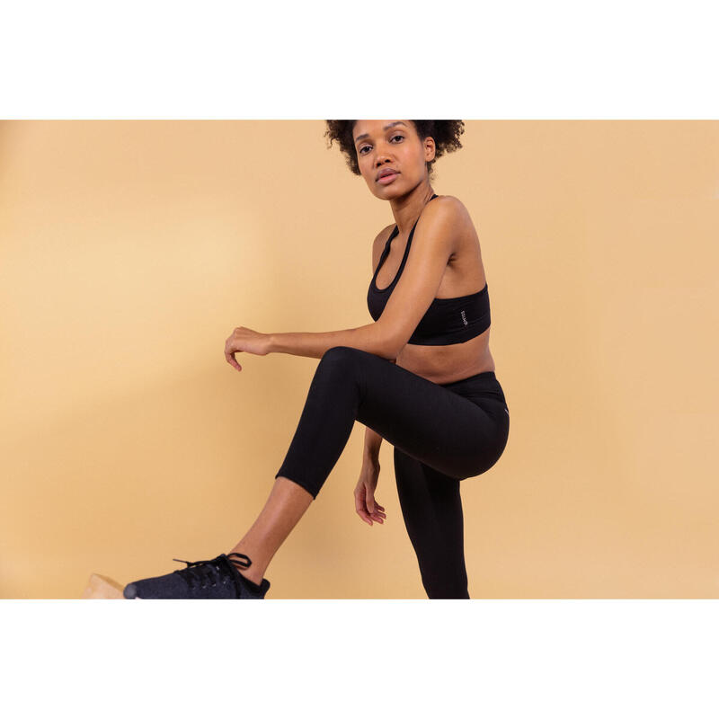 Kadın 7/8 Fitness Taytı - Füme Siyah