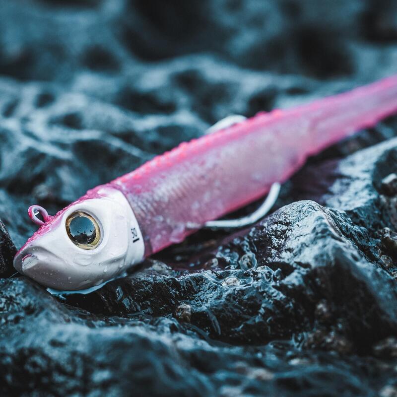 Zestaw przynęt shad anchois Caperlan Ancho 120 50 g pomarańczowy/różowy fluo