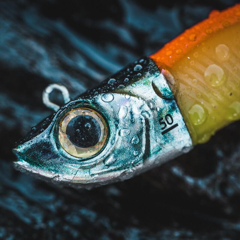 Zestaw przynęt shad anchois Caperlan Ancho 120 50 g pomarańczowy/różowy fluo