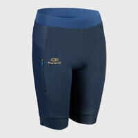 KIDS' RUNNING TIGHT SHORTS - KIPRUN DRY+ - NAVY BLUE