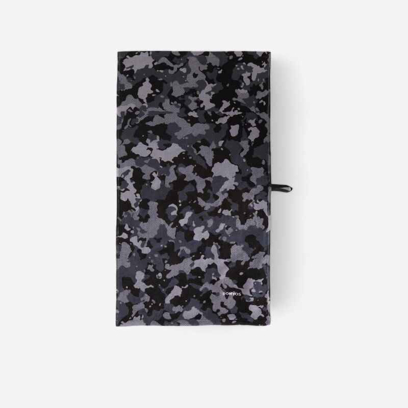 Baumwoll-Handtuch Fitness Bio-Baumwolle 50 × 90 cm - 500 schwarz