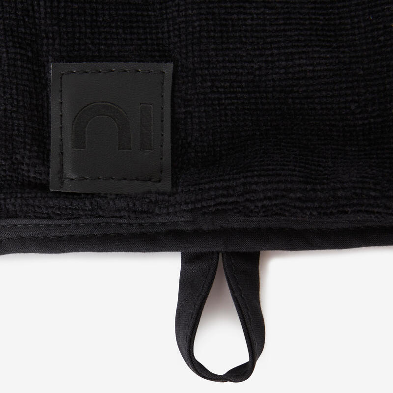 Fitnesshanddoek 3-in-1 katoen zwart 40x90 cm
