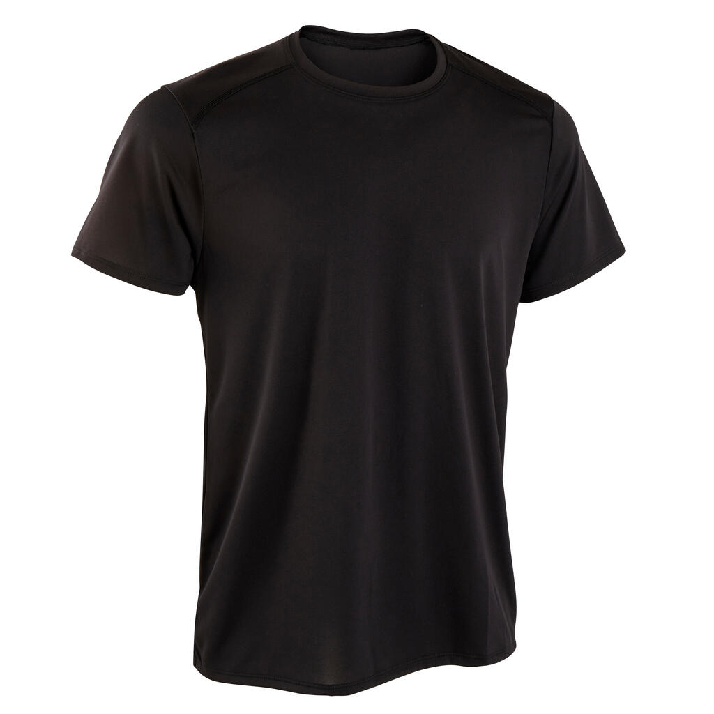 Vyriški orui pralaidūs kūno rengybos marškinėliai su apvalia apykakle, juodi