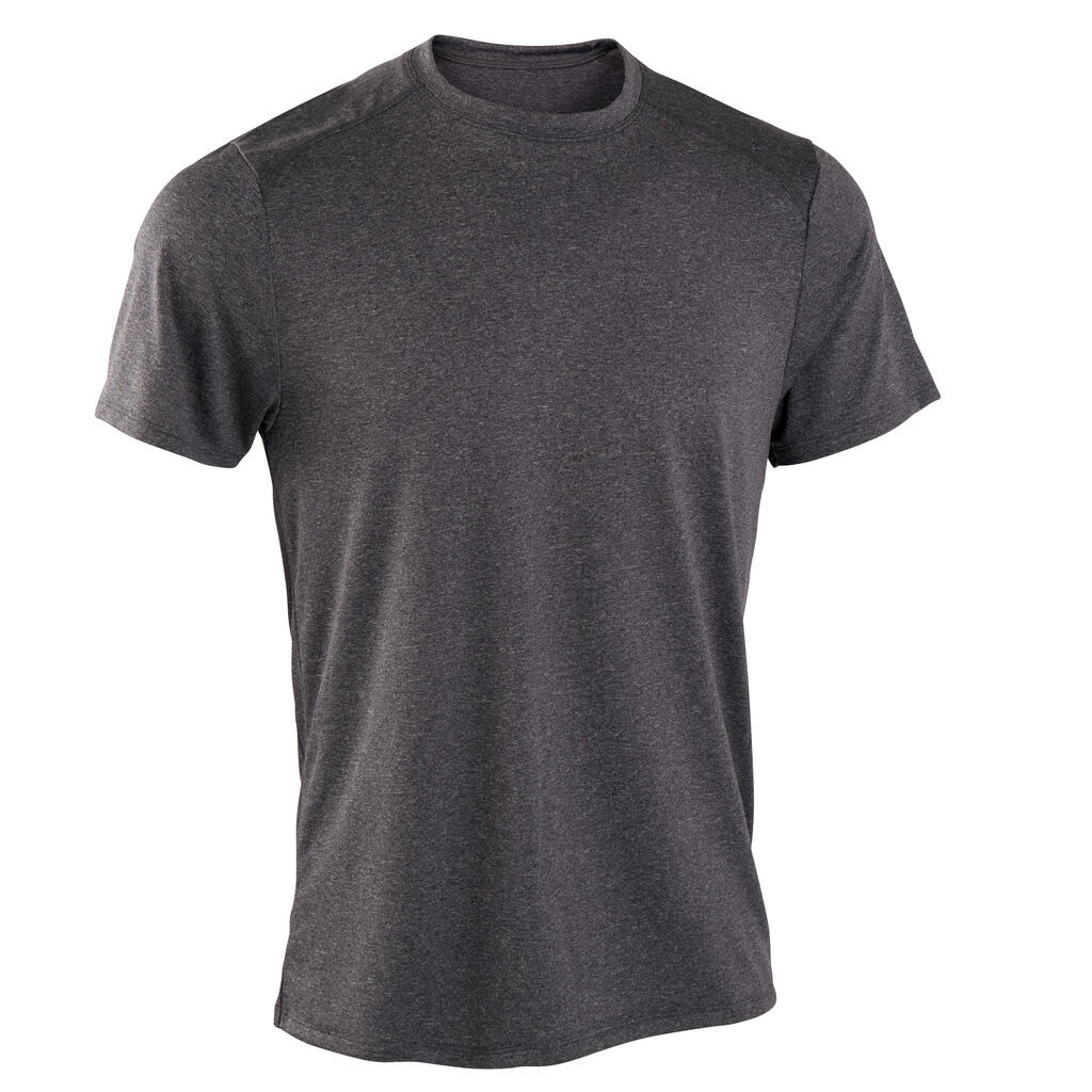 Pánske tričko 100 na fitness čierne