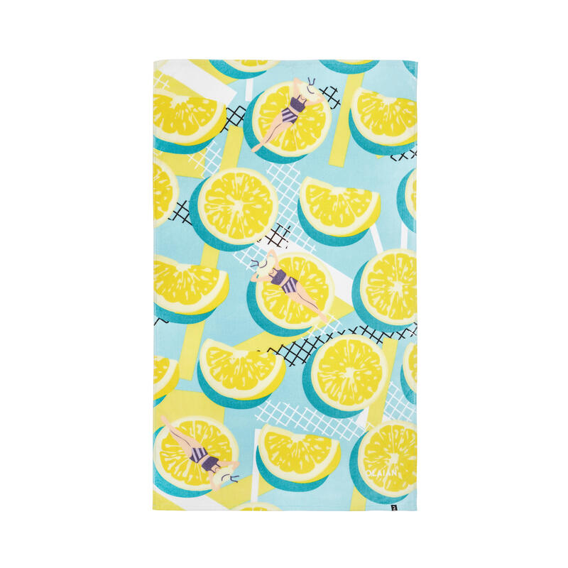 L 號印花毛巾（145x85 cm）－檸檬款