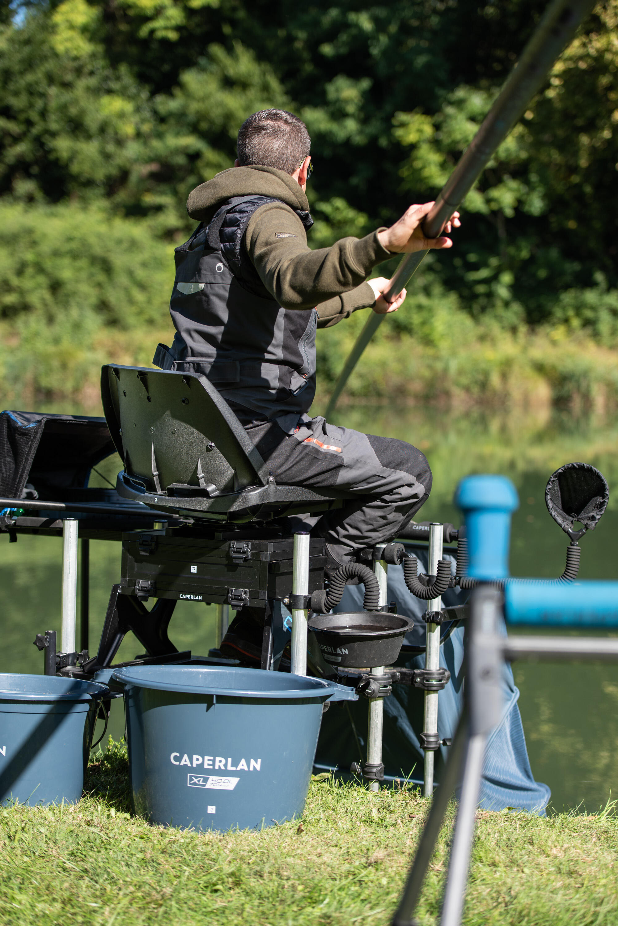 360° SWIVEL SEAT WITH BACKREST FOR CSB FISHING STATIONS 15/17
