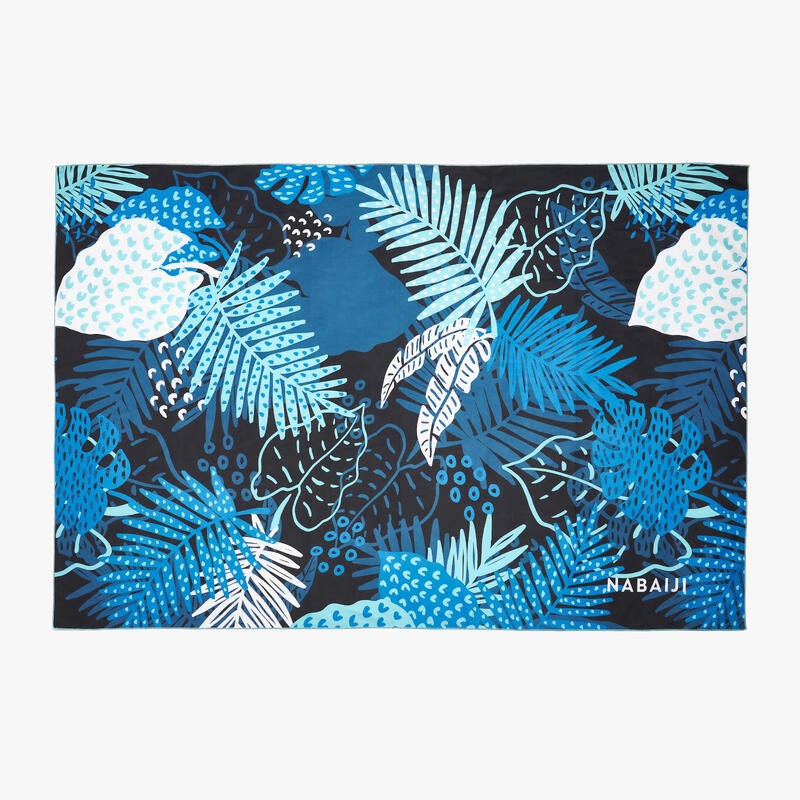 Mikrofiber Havlu - XL - Mavi - 110 × 175 cm - Desenli - Tria