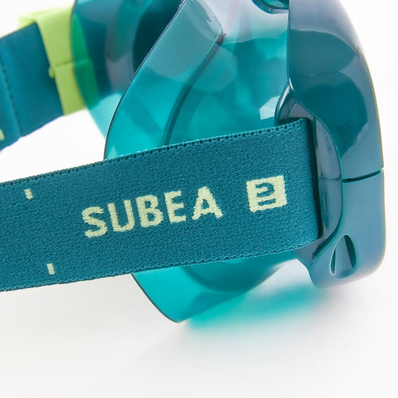 Adult Snorkelling Kit 100 COMFORT Mask and DRYTOP Snorkel Green Decathlon