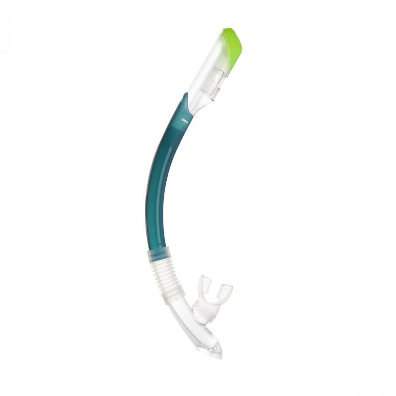 Kit de snorkeling masque 100 COMFORT tuba DRYTOP Adulte Vert avec sac