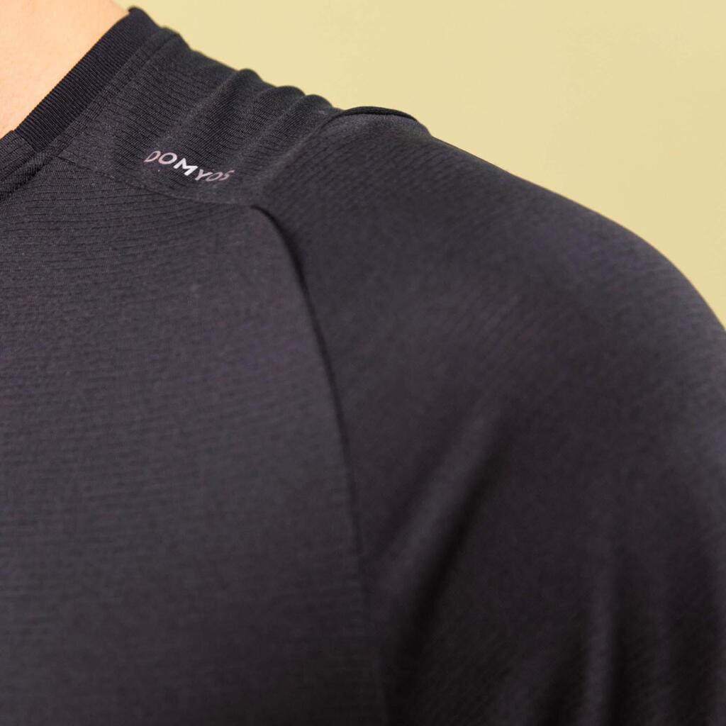 Men's Crew Neck Breathable Fitness T-Shirt - Black