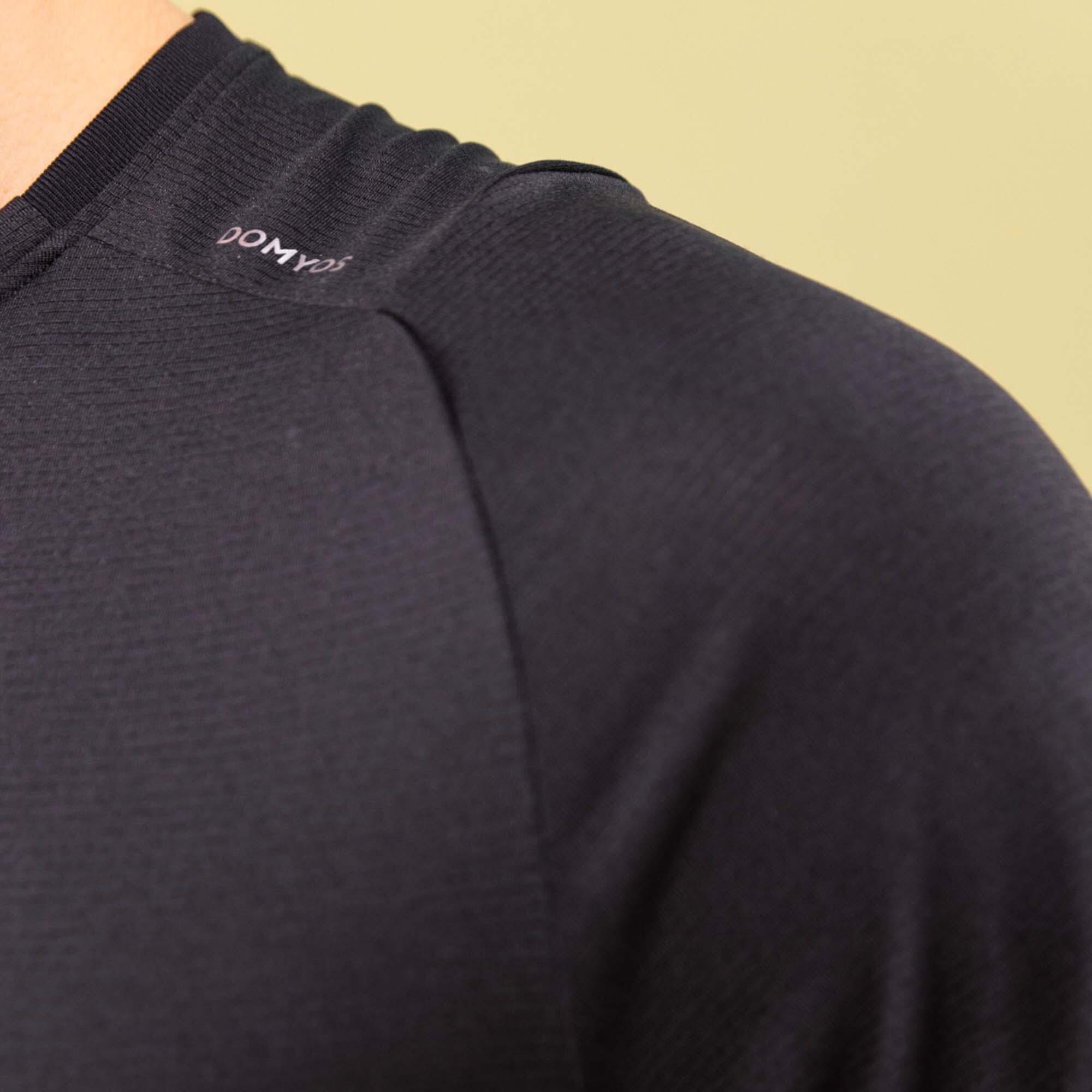 Men's Crew Neck Breathable Fitness T-Shirt - Black 5/7