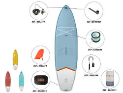 X100 11FT TOURING INFLATABLE STAND-UP PADDLEBOARD - BLUE