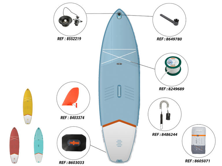 X100 11FT TOURING INFLATABLE STAND-UP PADDLEBOARD - BLUE