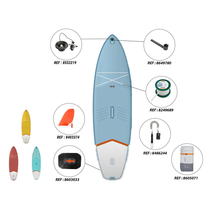 Tabla paddle surf hinchable 1 o 2 personas (<130 kg) 10 Itiwit verde  turquesa - Decathlon
