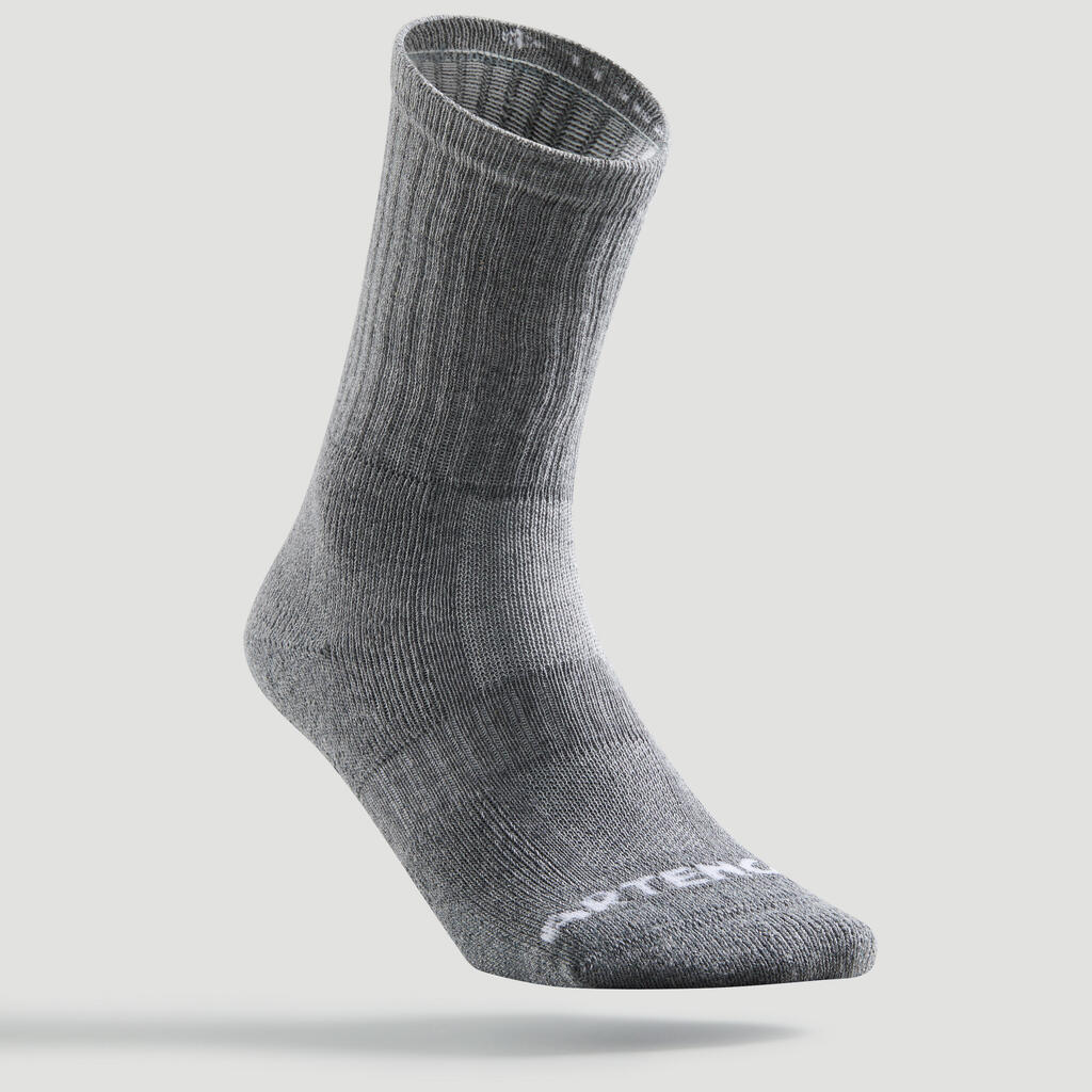 Plave/bele/zelene duboke čarape za tenis RS 500 (3 para)