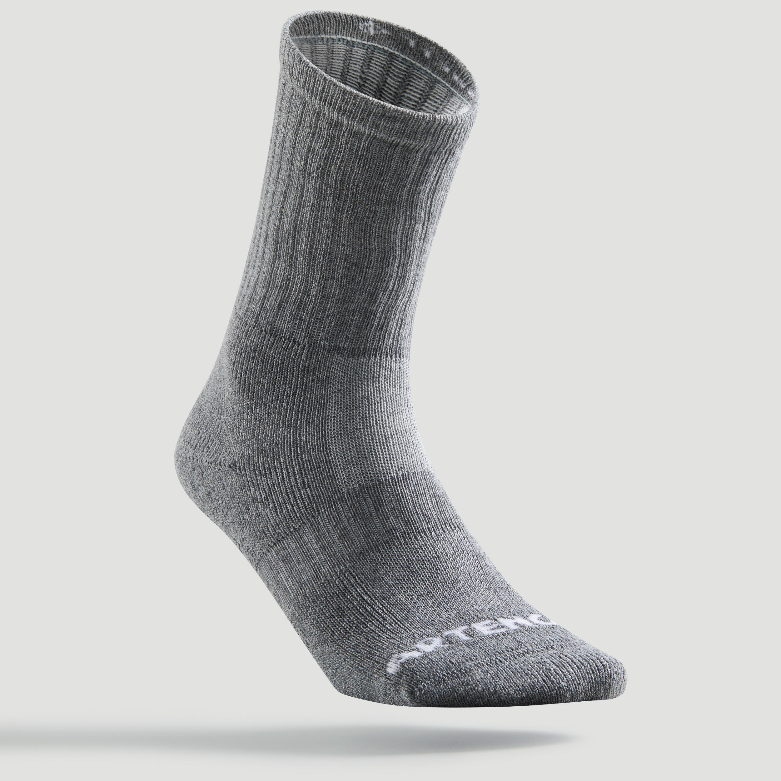 High Tennis Socks RS 500 Tri-Pack - Grey 2/6