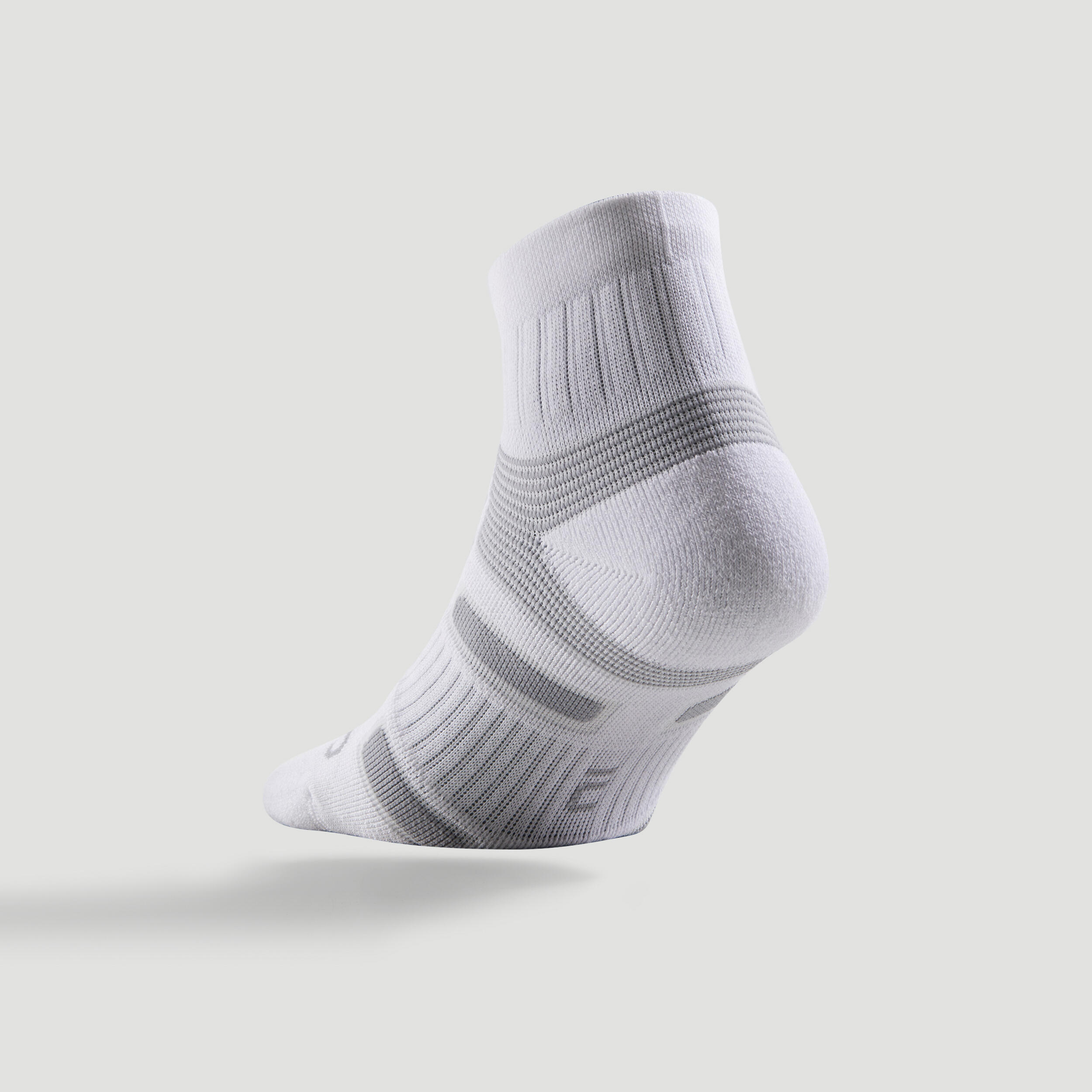 Calcetines media caña de tenis Pack de 3 Artengo RS 560 blanco gris 5/6