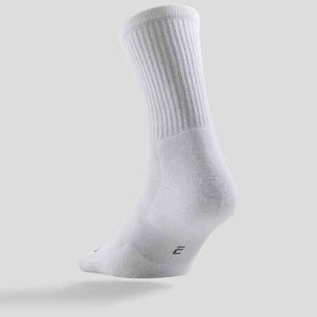 Calcetines altos de tenis Pack de 3 Artengo RS 100 Blanco