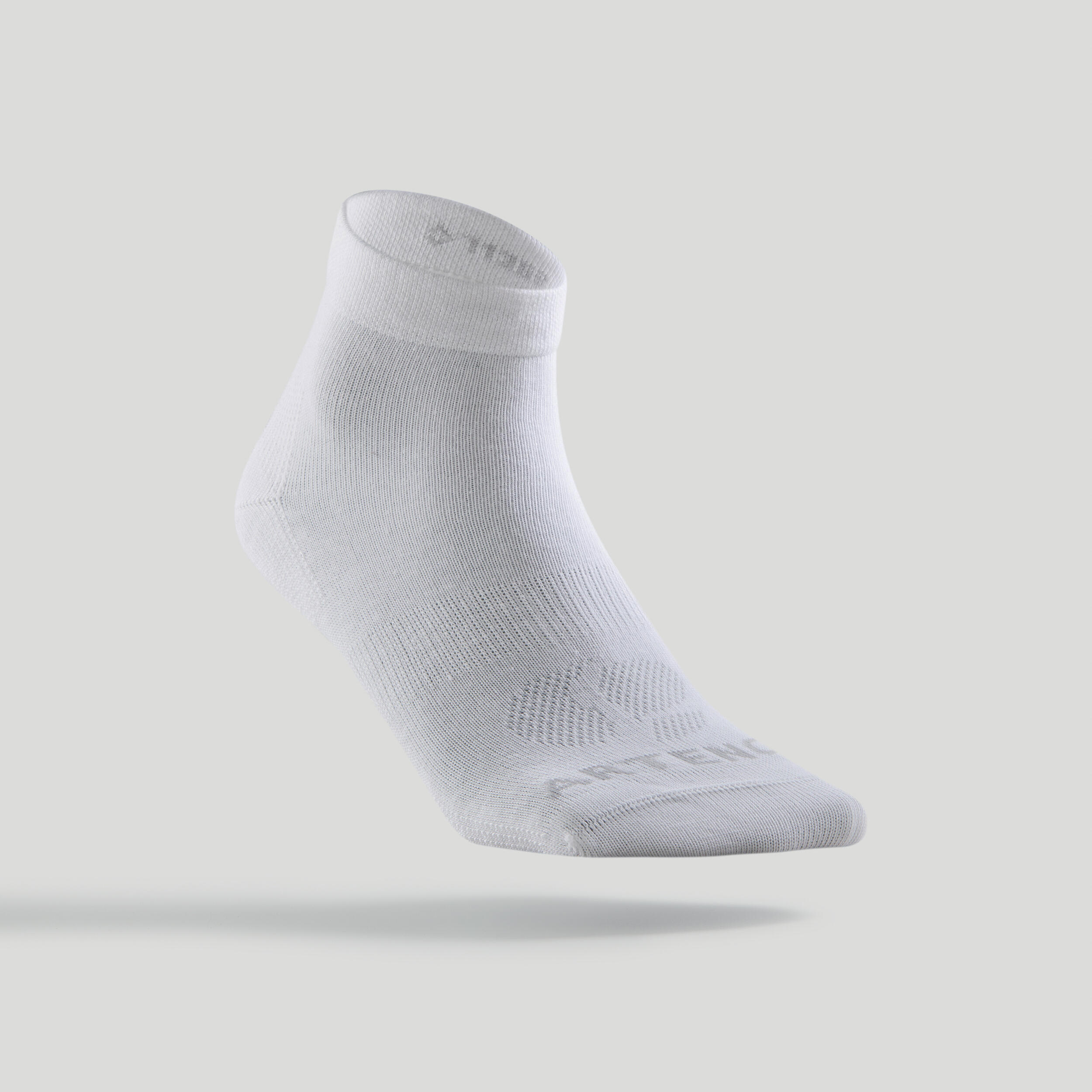 Mid-High Sport Socks Tri-Pack - RS 160 White - ARTENGO