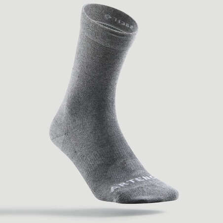 CHAUSSETTES DE SPORT HAUTES RS 160 GRIS LOT DE 3