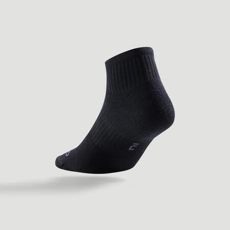 RS 500 Mid-High Tennis Socks Tri-Pack - Black