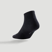 Crne čarape za tenis srednje dužine RS 500 (3 para)