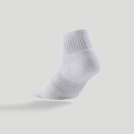 Mid Tennis Socks RS 500 Tri-Pack - White