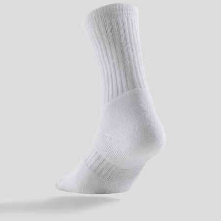 High Tennis Socks RS 500 Tri-Pack - White