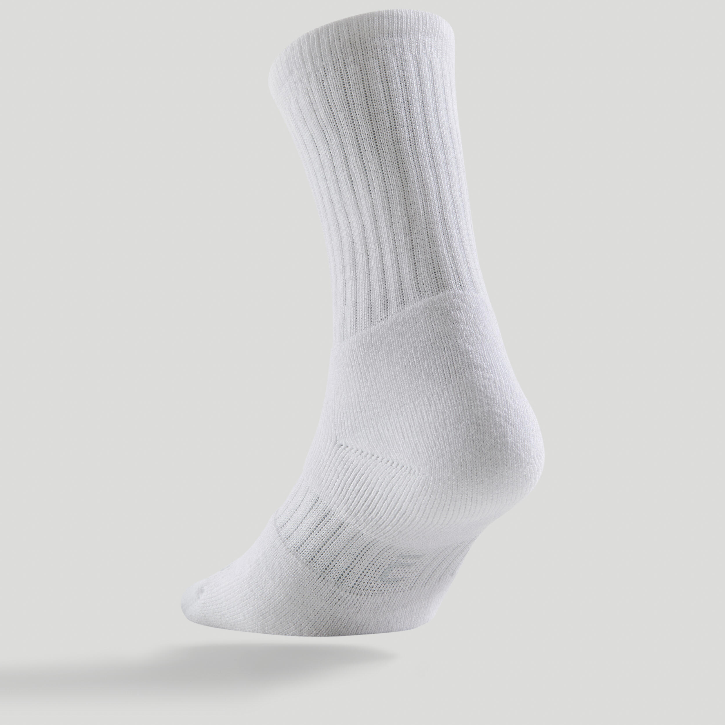 High Tennis Socks RS 500 Tri-Pack - White 4/6