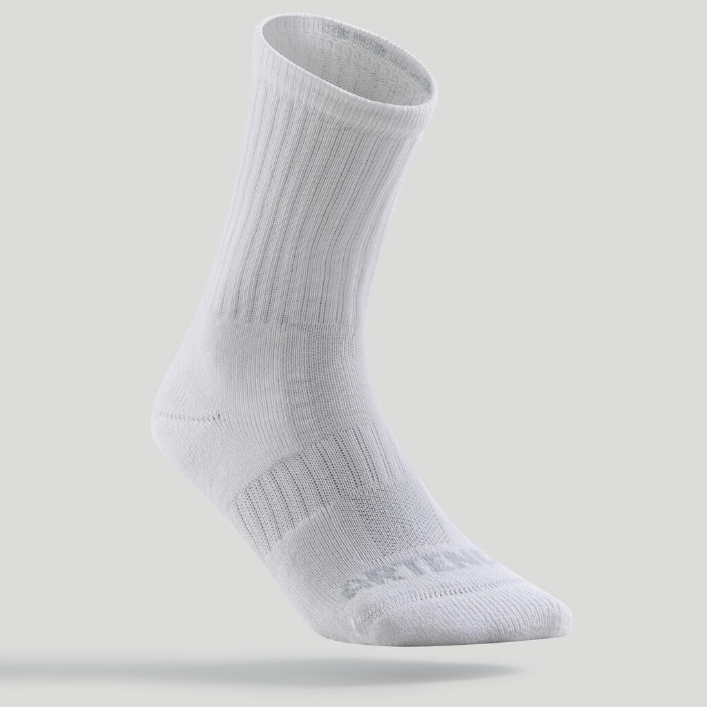High Tennis Socks RS 500 Tri-Pack - Retro White