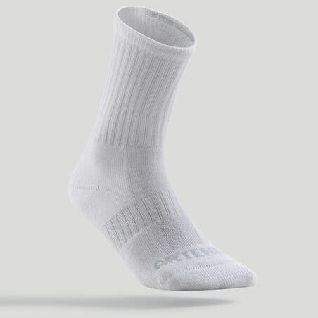 Bele duboke čarape za tenis RS 500 (3 para)