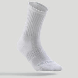 CHAUSSETTES DE TENNIS HAUTES ARTENGO RS 500 BLANC LOT DE 3