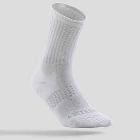 High Tennis Socks RS 500 Tri-Pack - White