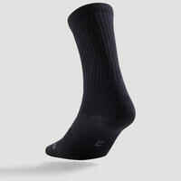 Calcetines altos de deporte Pack de 3 Artengo RS 500 negro