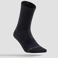 Calcetines altos de deporte Pack de 3 Artengo RS 500 negro