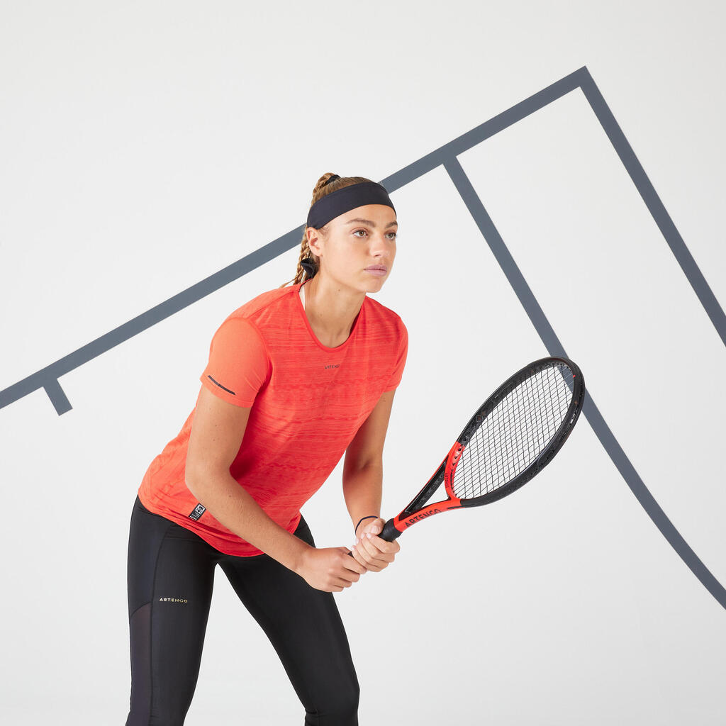 Narandžasta ženska majica za tenis TTS LIGHT