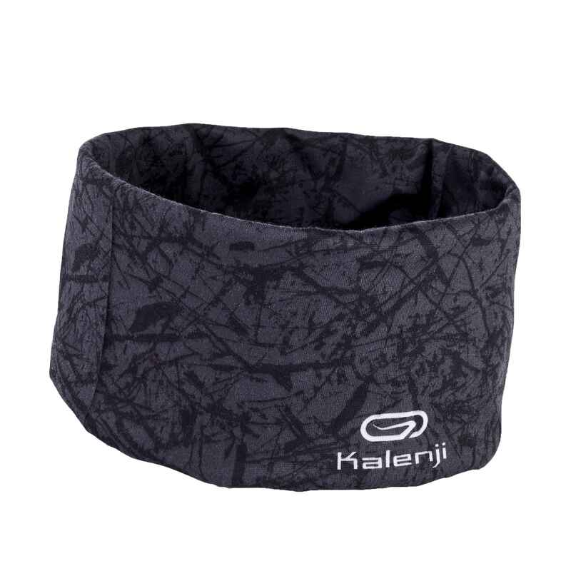 KIPRUN unisex running neck warmer/multi-function headband - black/camo/grey