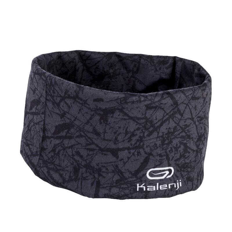 Braga cuello running/Cinta multifunción Hombre Mujer KIPRUN negro camuflaje gris