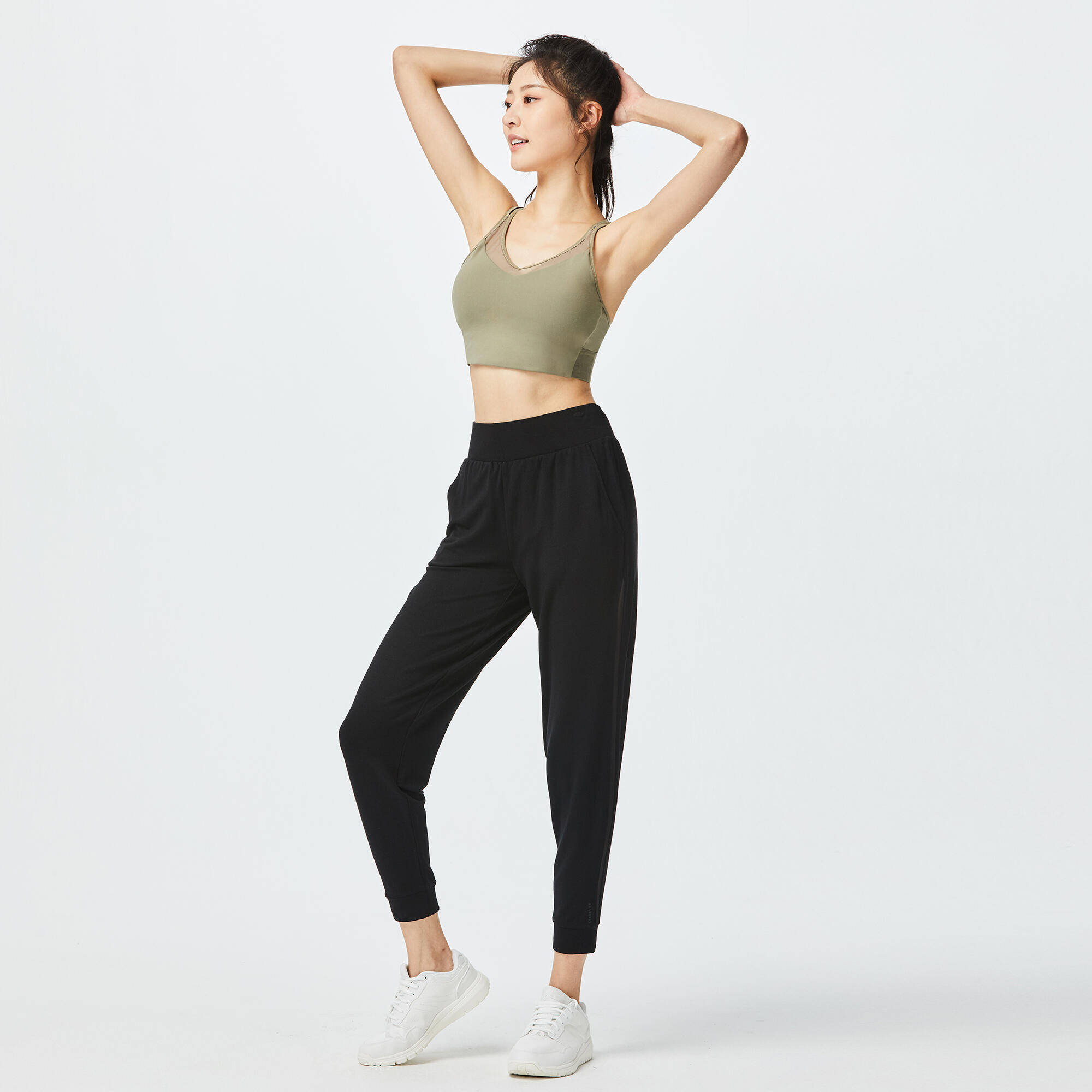 Women's Modern Dance Bottoms with Mesh Sides -  3