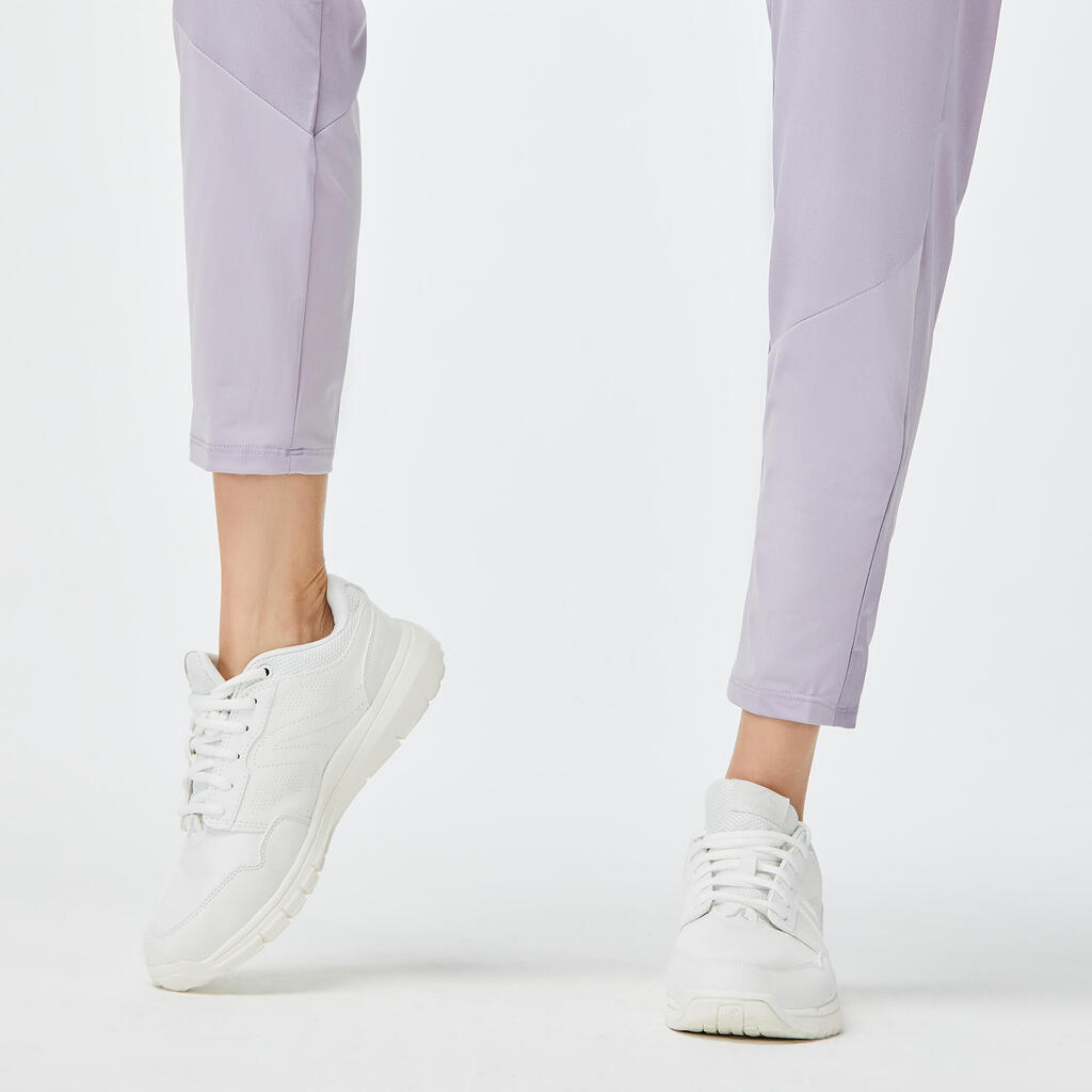 Pantalon jogging coupe carotte Fitness Cardio Femme Violet